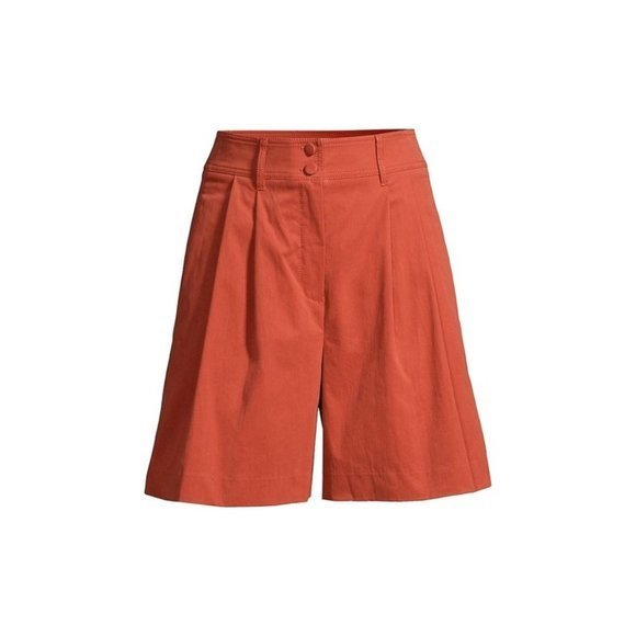 REBECCA TAYLOR Pleated Shorts in Pomodoro - Size 10 - Picture 4 of 7